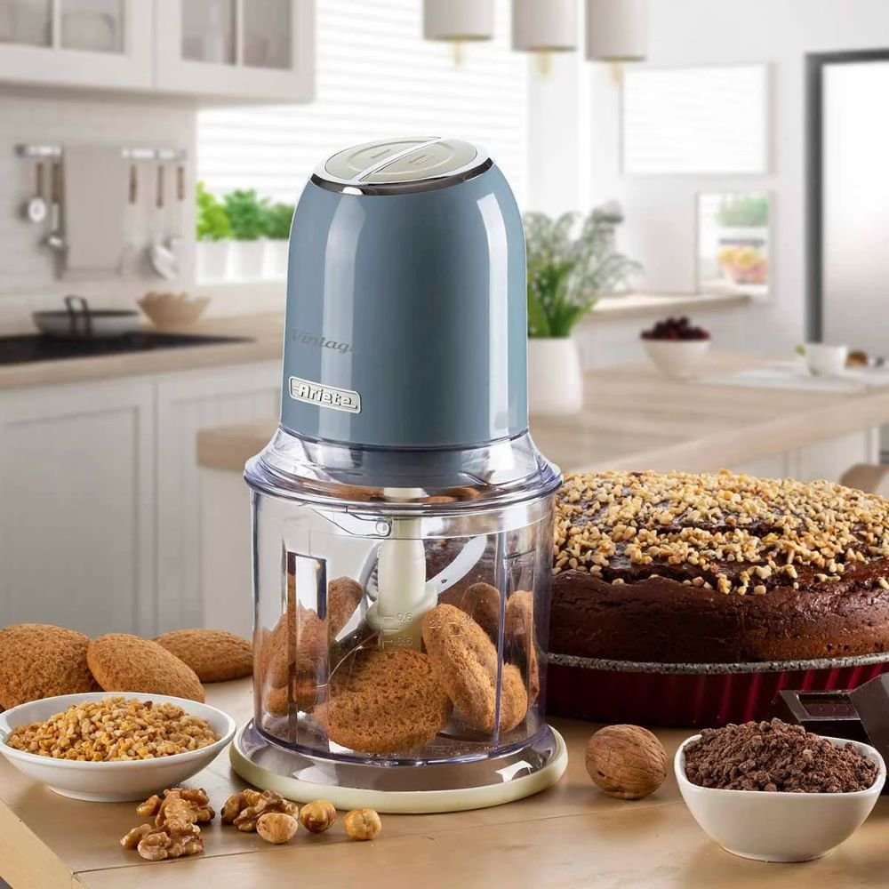 Triturador de Alimentos Elétrico Vintage 438 Ariete 2 Velocidades 600ml Azul
