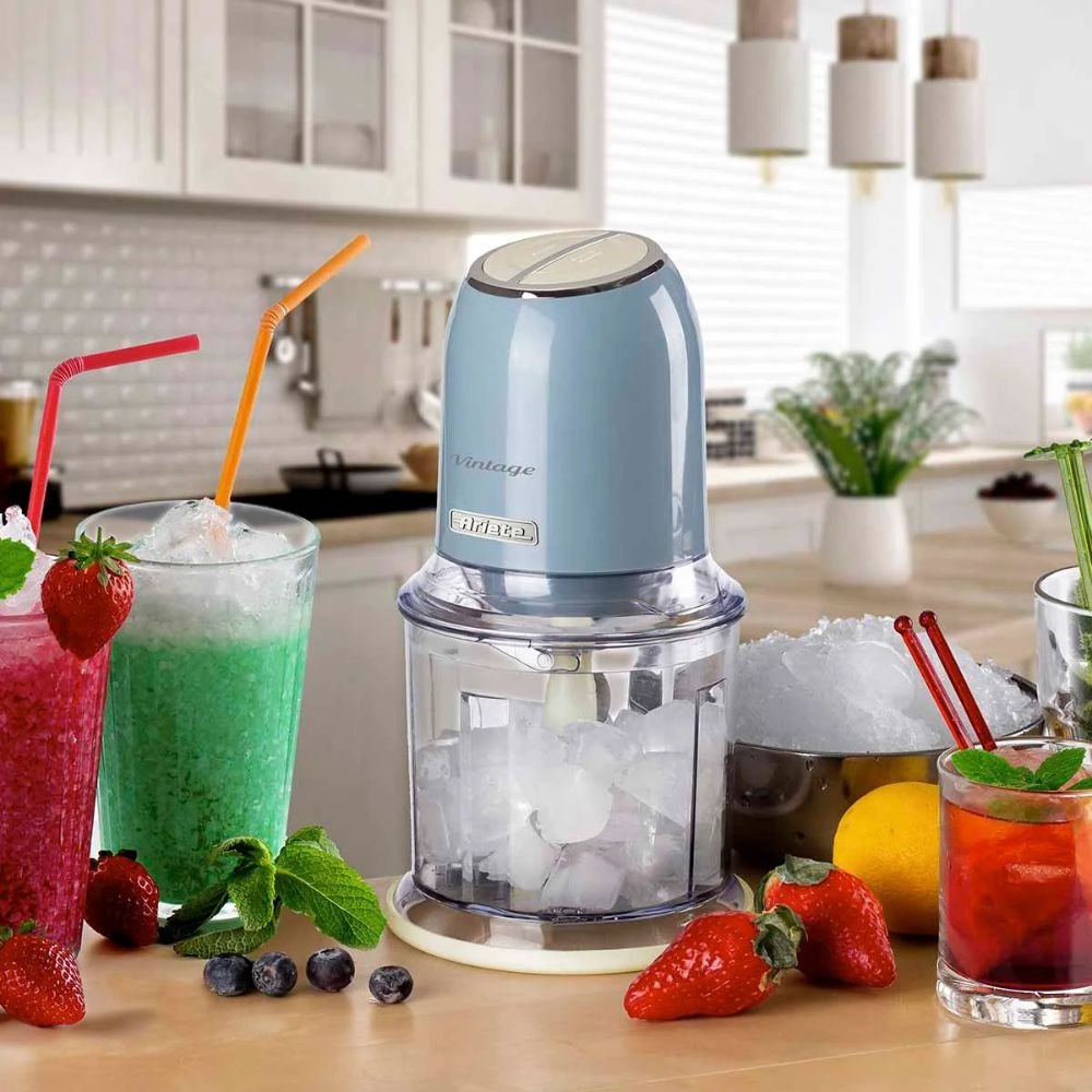 Triturador de Alimentos Elétrico Vintage 438 Ariete 2 Velocidades 600ml Azul