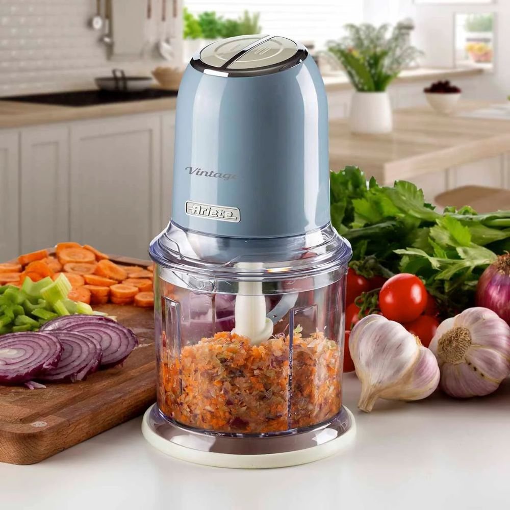 Triturador de Alimentos Elétrico Vintage 438 Ariete 2 Velocidades 600ml Azul